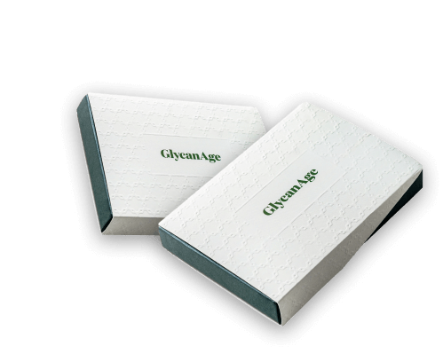 Photo of two glycanage tests